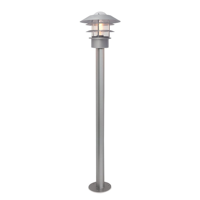 Elstead Lighting HELSINGOR-BOL-SL Helsingor 1 Light Bollard Lantern - Silver