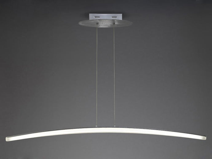 Mantra M4080 Hemisferic Pendant 28W LED 110cm Bar 3000K, 1800lm, Satin Aluminium/Frosted Acrylic, 3yrs Warranty