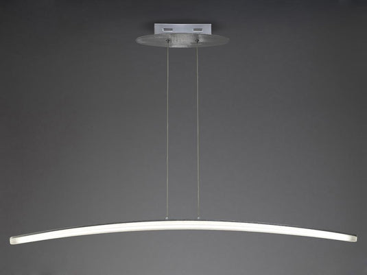 Mantra M4080 Hemisferic Pendant 28W LED 110cm Bar 3000K, 1800lm, Satin Aluminium/Frosted Acrylic, 3yrs Warranty