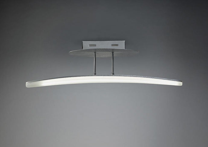 Mantra M4083 Hemisferic Semi Ceiling 20W LED 70cm Bar 3000K, 1800lm, Satin Aluminium/Frosted Acrylic, 3yrs Warranty