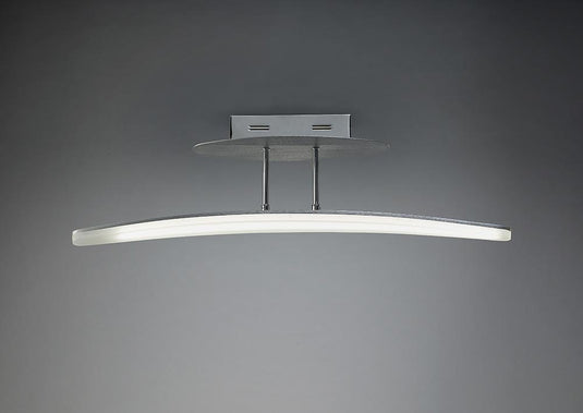 Mantra M4083 Hemisferic Semi Ceiling 20W LED 70cm Bar 3000K, 1800lm, Satin Aluminium/Frosted Acrylic, 3yrs Warranty