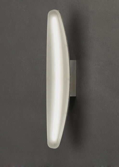 Mantra M4084 Hemisferic Wall Lamp 6W LED 3000K, 540lm, Satin Aluminium/Frosted Acrylic, 3yrs Warranty