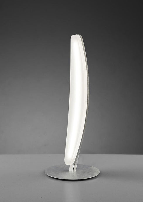 Mantra M4085 Hemisferic Table Lamp 6W LED 3000K, 540lm, Satin Aluminium/Frosted Acrylic, 3yrs Warranty