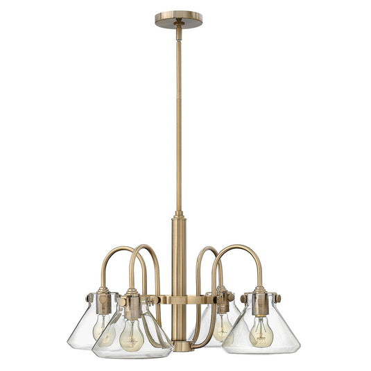 Hinkley HK-CONGRESS4-A-BC Congress 4 Light Clear Glass Chandelier - Brushed Caramel