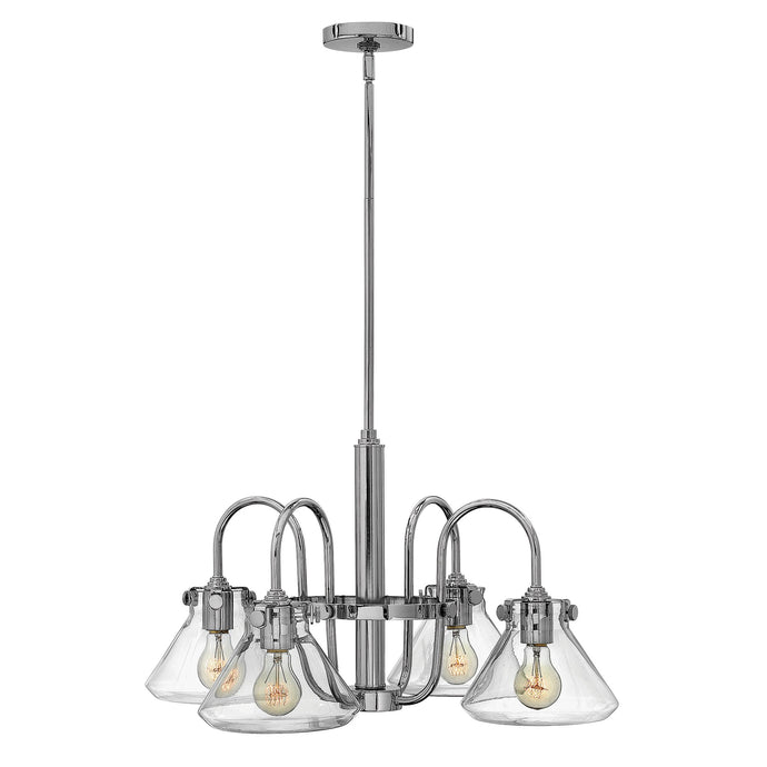 Hinkley HK-CONGRESS4-A-CM Congress 4 Light Clear Glass Chandelier - Chrome