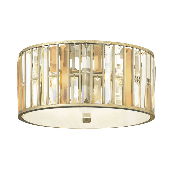 Hinkley HK-GEMMA-F-SL Gemma 3 Light Flush Mount - Silver Leaf