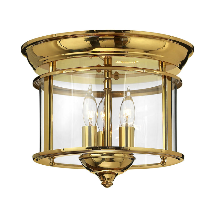 Hinkley HK-GENTRY-F-PB Gentry 3 Light Flush Mount - Polished Brass