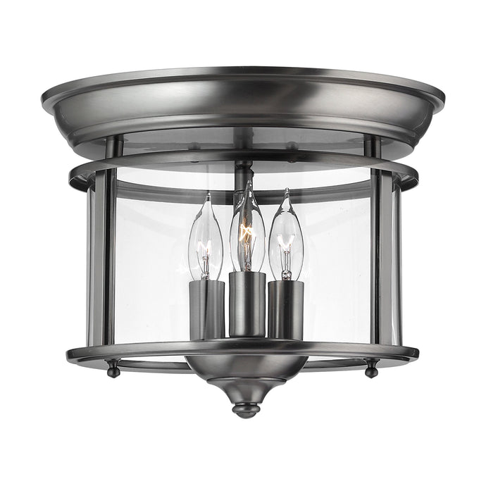 Hinkley HK-GENTRY-F-PW Gentry 3 Light Flush Mount - Pewter