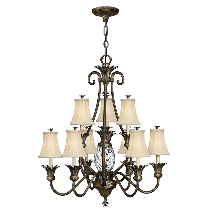 Hinkley HK-PLANT10-PZ Plantation 10 Light Chandelier - Pearl Bronze