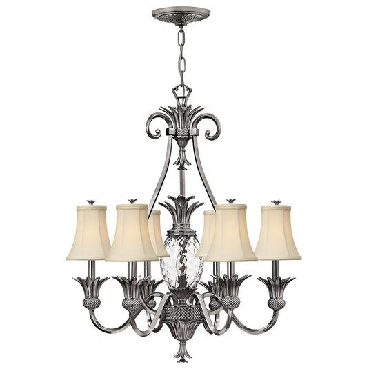 Hinkley HK-PLANT7-PL Plantation 7 Light Chandelier - Polished Antique Nickel