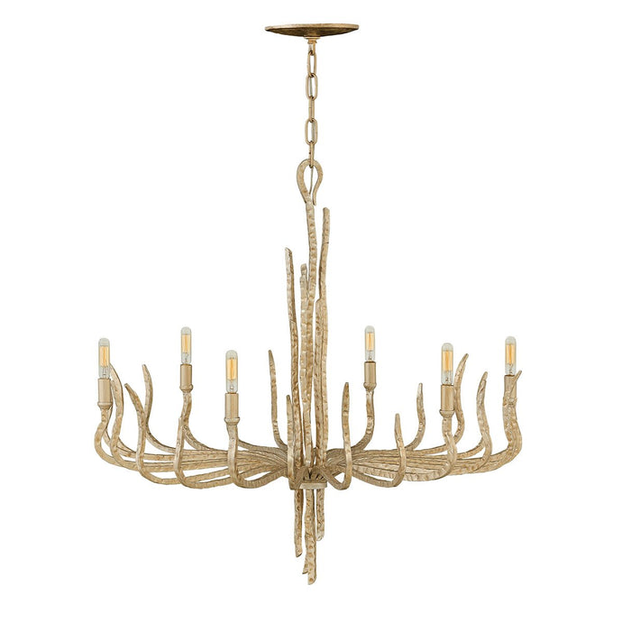 Hinkley HK-SPYRE6C-CPG Spyre 6 Light Chandelier - Champagne Gold