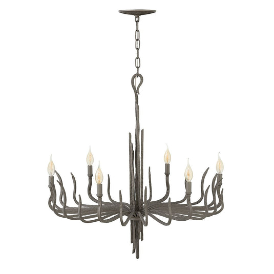 Hinkley HK-SPYRE6C-MMB Spyre 6 Light Chandelier - Metallic Matte Bronze