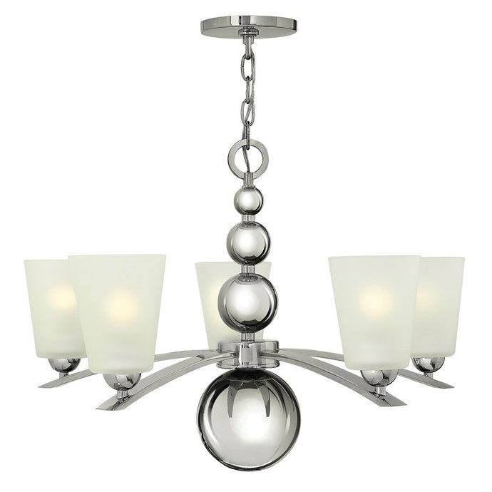 Hinkley HK-ZELDA5-PN Zelda 5 Light Chandelier - Polished Nickel