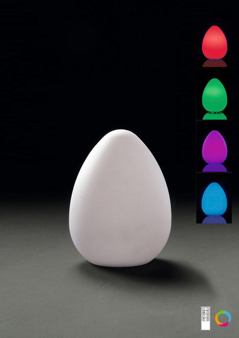 Mantra  M1382 Huevo Egg Table Lamp Induction LED RGB Outdoor IP65, 120lm, Opal White, 2yrs Warranty