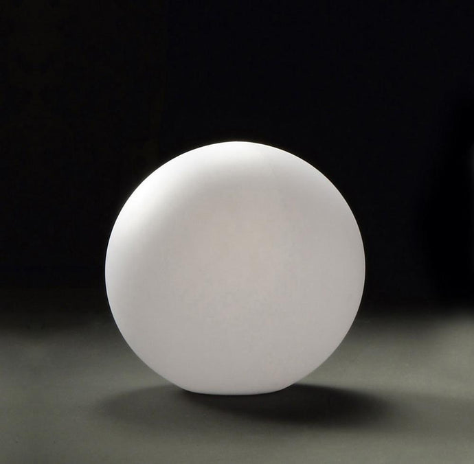 Mantra M1388 Huevo Ball Table Lamp 1 Light E27 Small Outdoor IP65, Opal White
