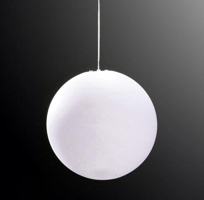 Mantra M1399 Huevo Ball Pendant 1 Light E27 Large Outdoor IP44, Opal White