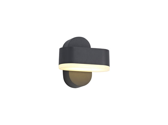 C-Lighting Hythe 1 Light Adjustable Wall Lamp, 1 x 6W LED, 3000K, 400lm, IP54, Anthracite, 3yrs Warranty - 28801