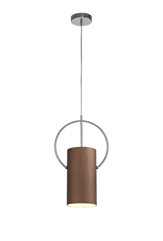 C-Lighting Hythea Single Pendant, 1 x E27, Coffee/Polished Chrome - 28976
