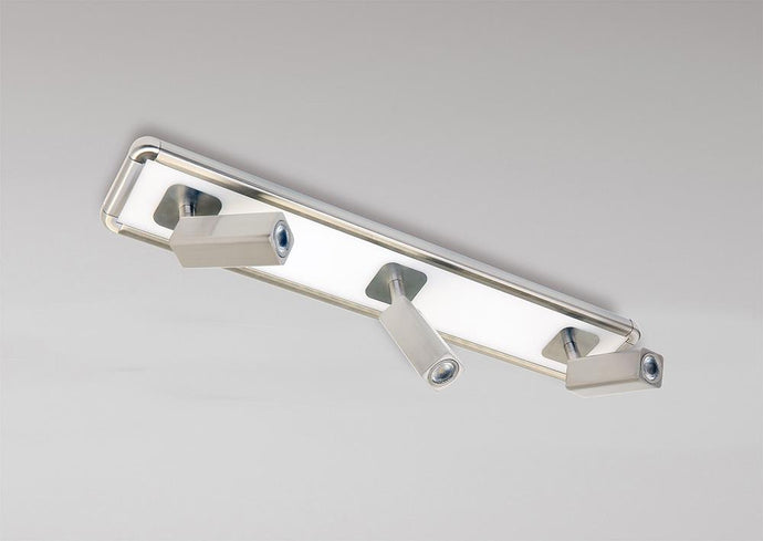 Mantra M5252 Ibiza Ceiling/Wall 3 Head With Backlit Light 30W LED Satin Nickel 4000K, 2200lm,, 3yrs Warranty