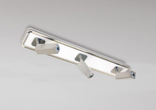 Mantra M5252 Ibiza Ceiling/Wall 3 Head With Backlit Light 30W LED Satin Nickel 4000K, 2200lm,, 3yrs Warranty