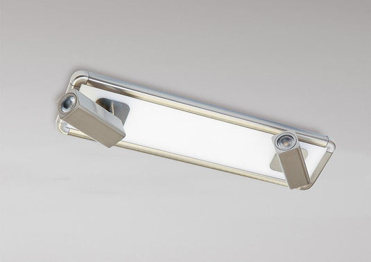Mantra M5254 Ibiza Ceiling/Wall 2 Head With Backlit Light 20W LED Satin Nickel 4000K, 1500lm,, 3yrs Warranty