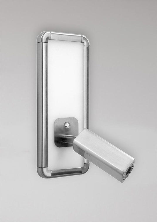 Mantra M5256 Ibiza Wall Lamp Single Head With Backlit Light 10W LED Satin Nickel 4000K, 700lm,, 3yrs Warranty