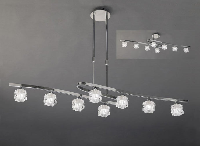 Mantra M1840 Ice Telescopic 8 Light G9 ECO, Polished Chrome