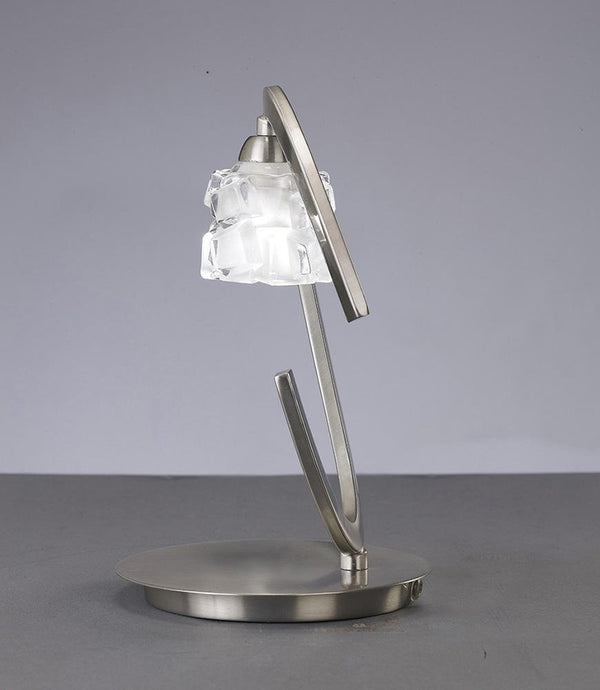 Mantra M1856 Ice Table Lamp 1 Light G9 ECO, Satin Nickel