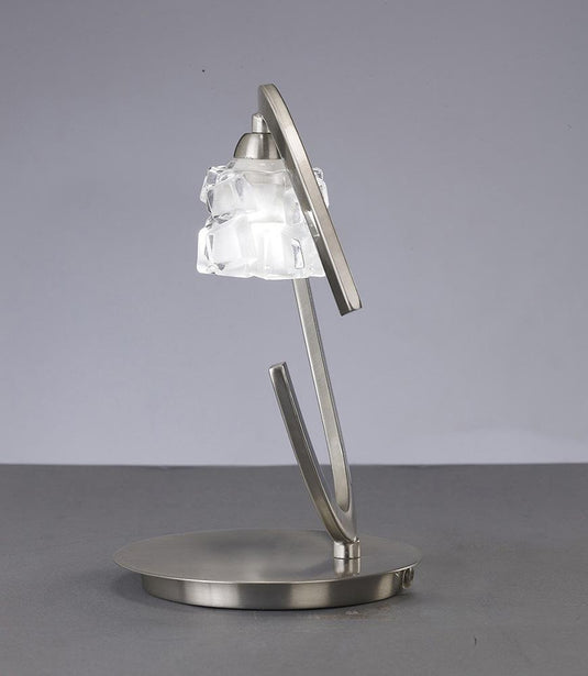 Mantra M1856 Ice Table Lamp 1 Light G9 ECO, Satin Nickel