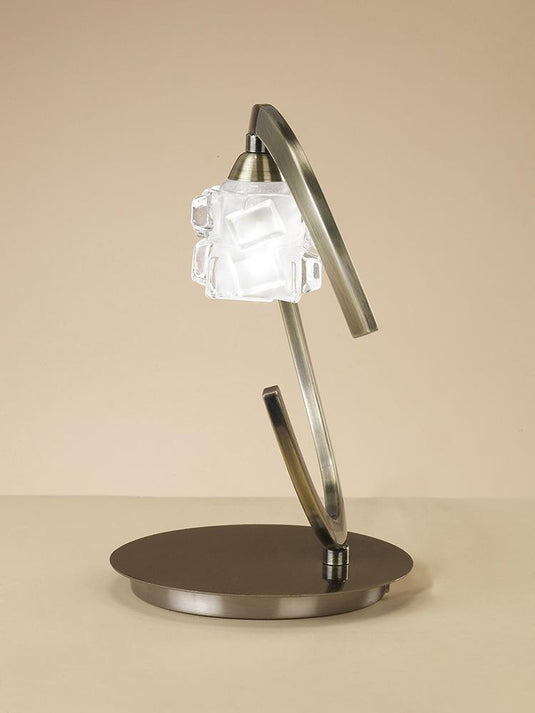 Mantra M1866 Ice Table Lamp 1 Light G9 ECO, Antique Brass