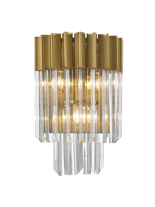 C-Lighting Ickham Wall 3 Light E14, Brass/Clear Glass - 28922