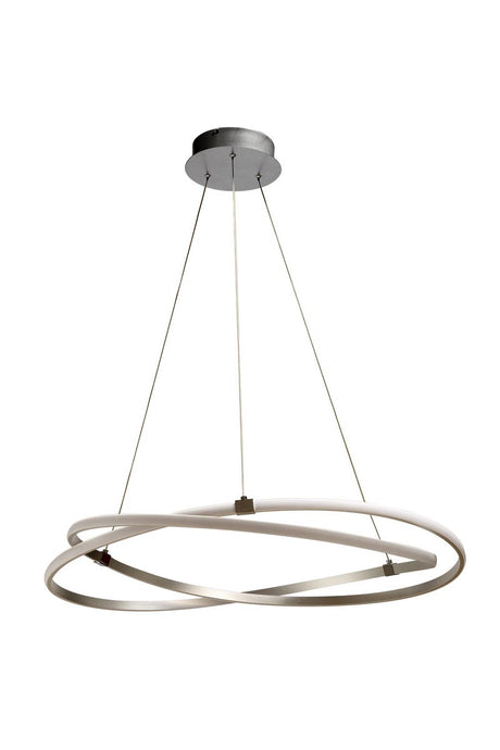 Mantra M5380 Infinity Pendant 42W LED 3000K, 3400lm, Silver/Polished Chrome/White Acrylic, 3yrs Warranty