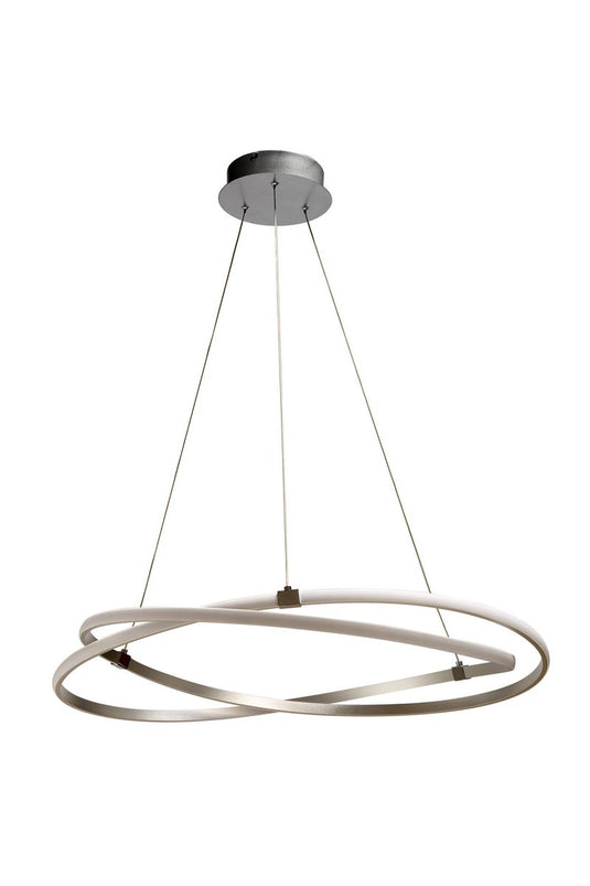 Mantra M5380 Infinity Pendant 42W LED 3000K, 3400lm, Silver/Polished Chrome/White Acrylic, 3yrs Warranty
