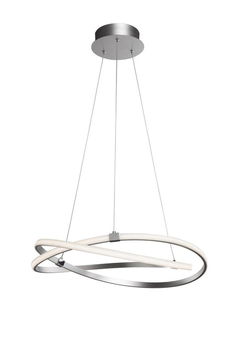 Mantra M5381 Infinity Pendant 60W LED 3000K, 4500lm, Silver/Polished Chrome/White Acrylic, 3yrs Warranty