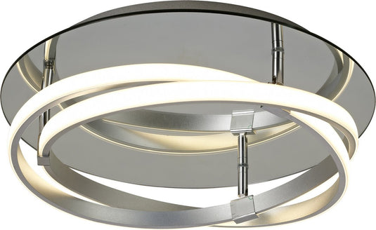 Mantra M5382 Infinity Flush 30W LED 3000K, 2500lm, Silver/Polished Chrome/White Acrylic, 3yrs Warranty