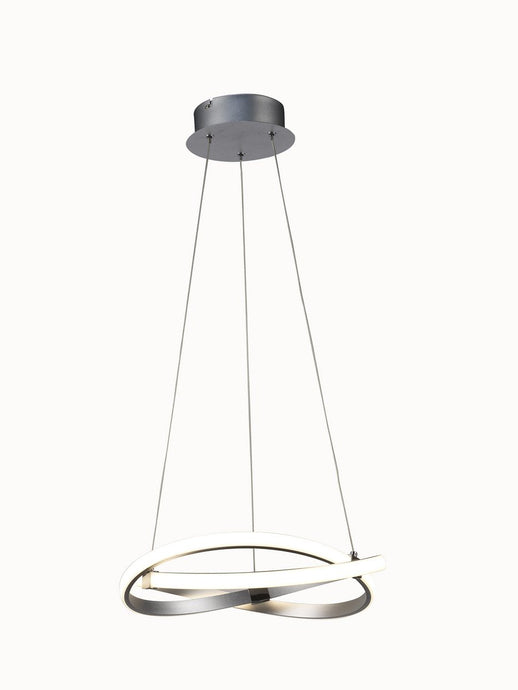 Mantra M5384 Infinity Pendant 30W LED 3000K, 2500lm, Silver/Polished Chrome/White Acrylic, 3yrs Warranty