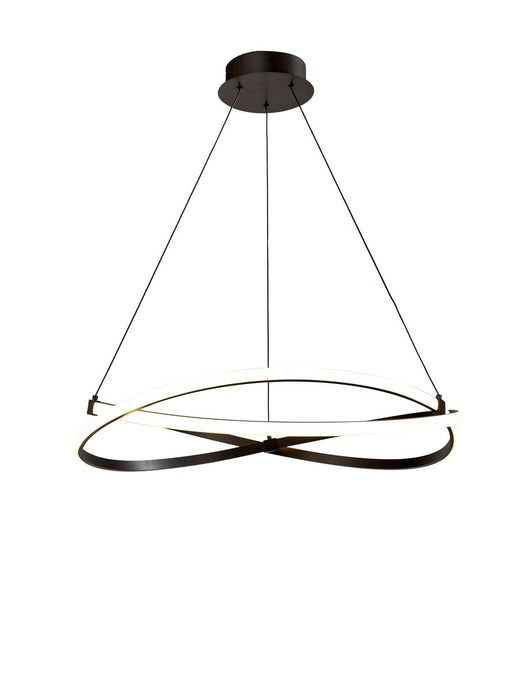 Mantra M5390 Infinity Pendant 42W LED 2800K, 3400lm, Brown Oxide/White Acrylic, 3yrs Warranty