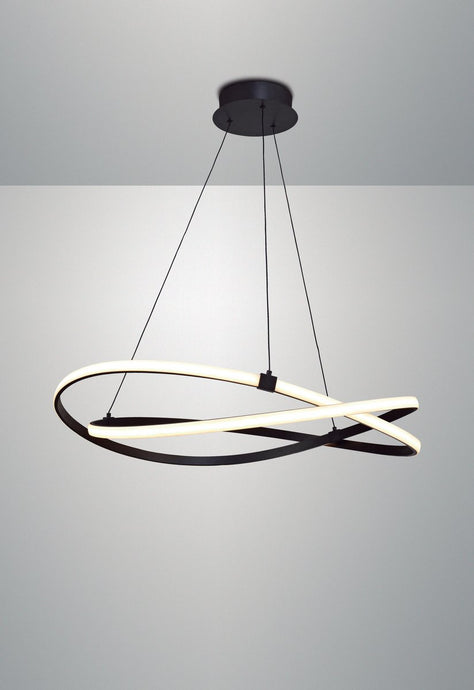Mantra M5391 Infinity Pendant 60W LED 2800K, 4500lm, Brown Oxide/White Acrylic, 3yrs Warranty