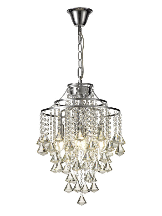 Diyas IL30771 Inina Pendant 4 Light Polished Chrome/Crystal - 23309