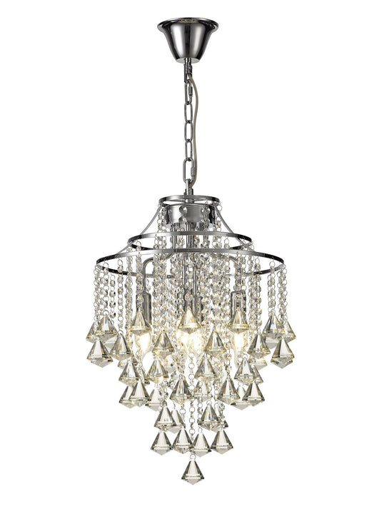 Diyas IL30771 Inina Pendant 4 Light Polished Chrome/Crystal - 23309