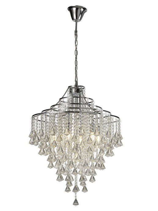 Diyas IL30772 Inina Pendant 7 Light Polished Chrome/Crystal - 20608