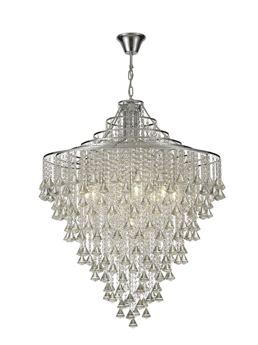 Diyas IL30773 Inina Pendant 9 Light Polished Chrome/Crystal - 38134