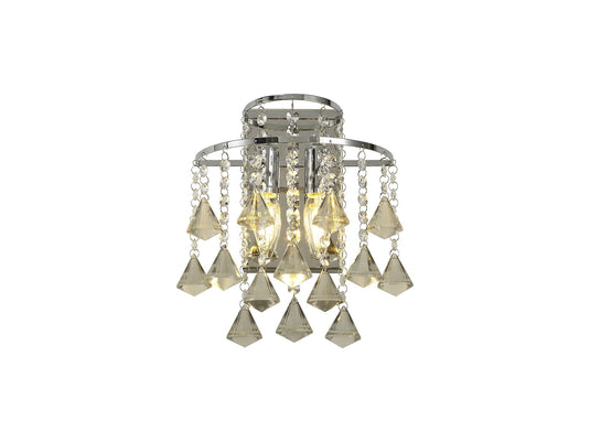 Diyas IL30774 Inina Wall Lamp Switched 2 Light Polished Chrome/Crystal - 38135