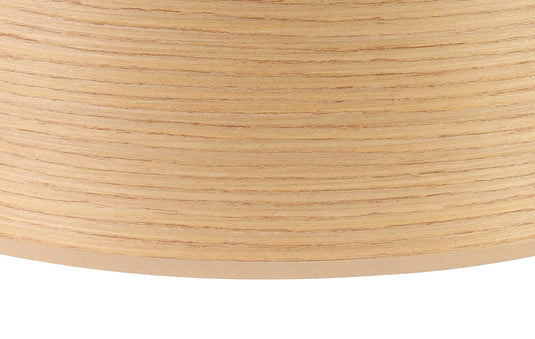C-Lighting John Round, 395 x 180mm Wood Effect Shade, Light Oak/White Laminate - 29120