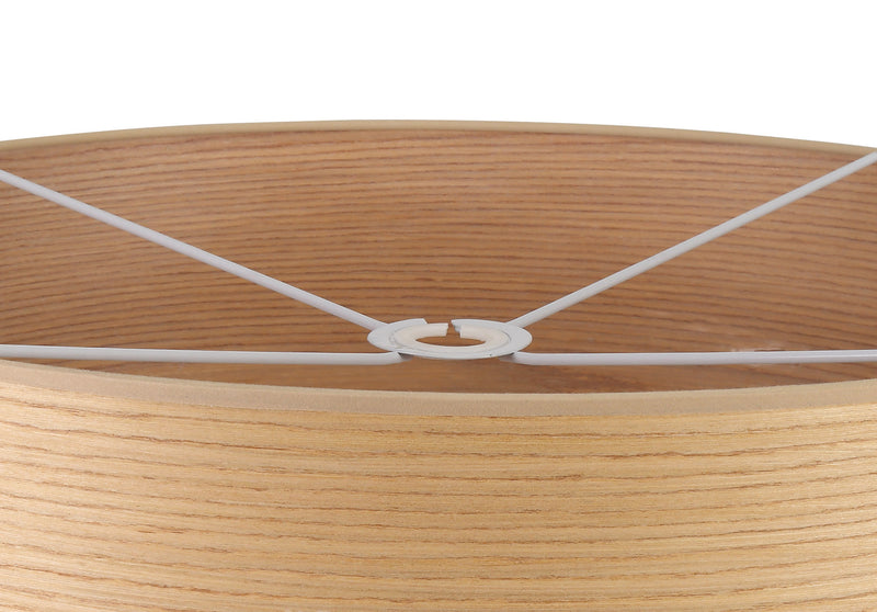 Load image into Gallery viewer, C-Lighting John Round, 600 x 210mm Wood Effect Shade, Light Oak/White Laminate - 29121
