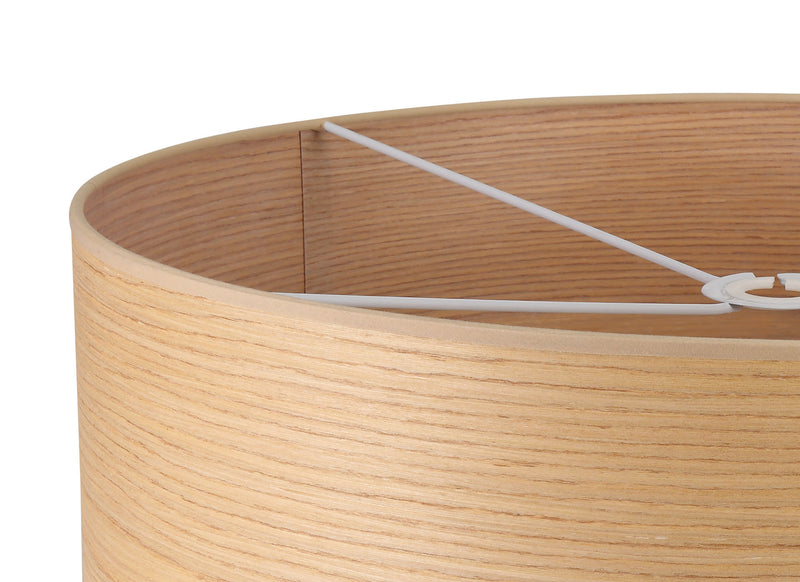 Load image into Gallery viewer, C-Lighting John Round, 600 x 210mm Wood Effect Shade, Light Oak/White Laminate - 29121
