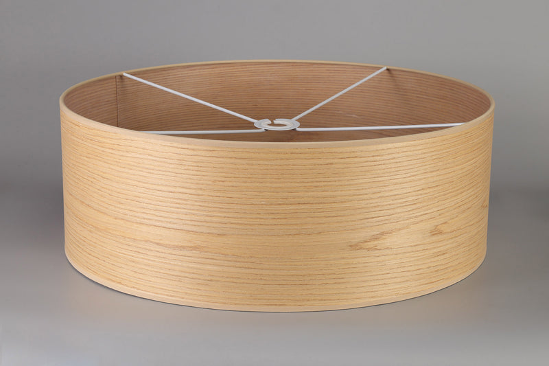 Load image into Gallery viewer, C-Lighting John Round, 600 x 210mm Wood Effect Shade, Light Oak/White Laminate - 29121
