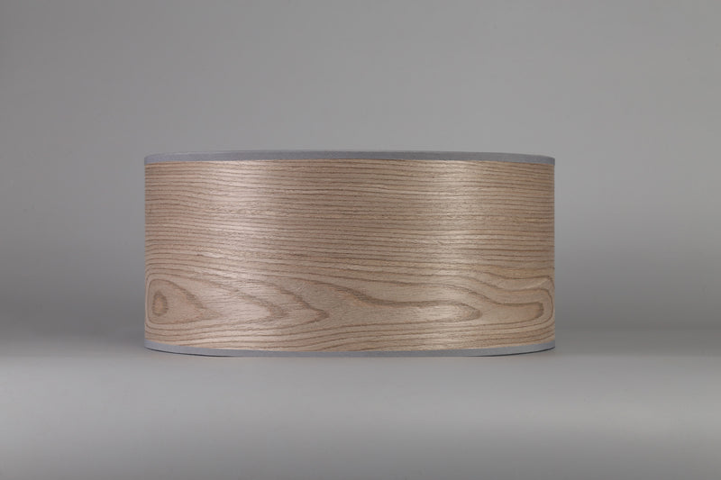 Load image into Gallery viewer, C-Lighting John Round, 395 x 180mm Wood Effect Shade, Grey Oak/White Laminate - 29122
