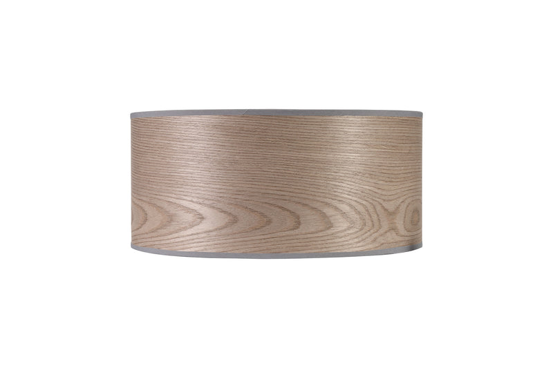 Load image into Gallery viewer, C-Lighting John Round, 395 x 180mm Wood Effect Shade, Grey Oak/White Laminate - 29122
