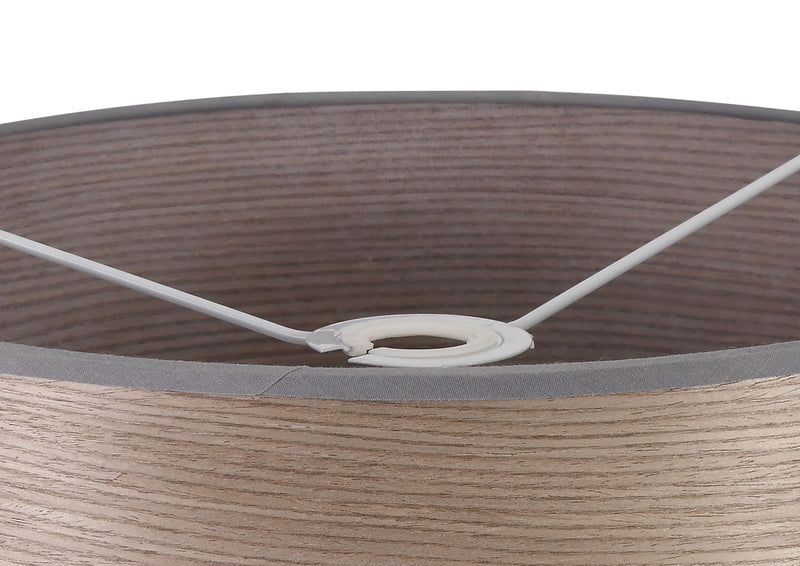 Load image into Gallery viewer, C-Lighting John Round, 395 x 180mm Wood Effect Shade, Grey Oak/White Laminate - 29122
